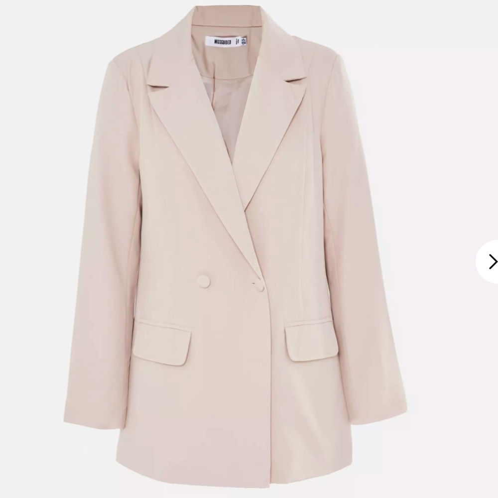 Cream Longline Blazer